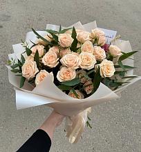 Букет Кремовые розы Латте в Евлашево