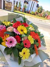 Букет цветов из:  Герберы #REPLACE_PRED# Евлашево